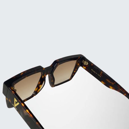 Lunettes unisexe Solaire «V Signature» – Tortie