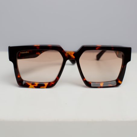 Lunettes unisexe Solaire «V Signature» – Tortie