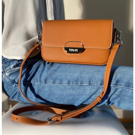 Sac Iconique «LA RENAISSANCE» mini en cuir – Camel